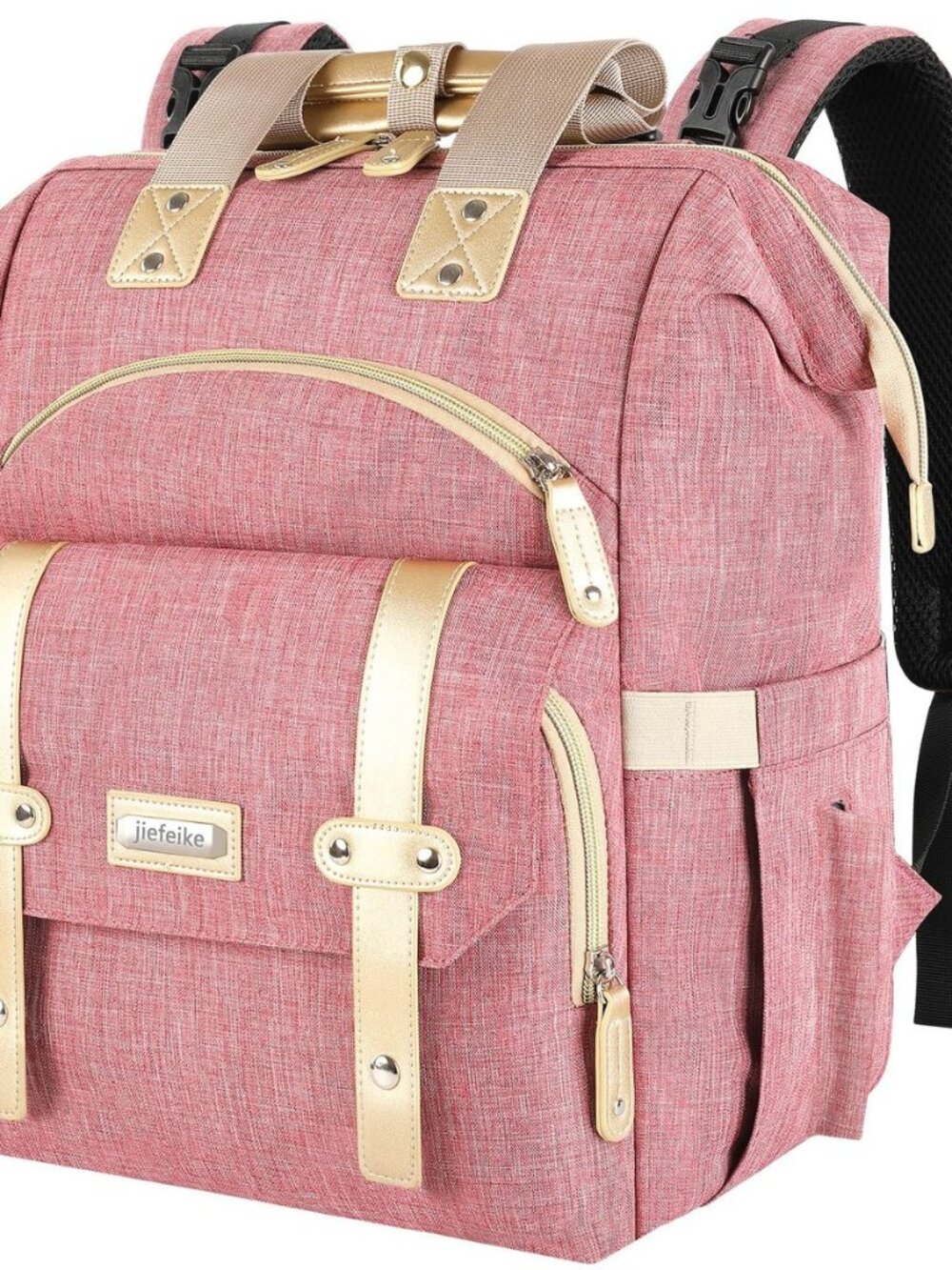 Diaper Bag Backpack, Pink Baby Girls Diaper Bag for Mom, Travel Baby Bags